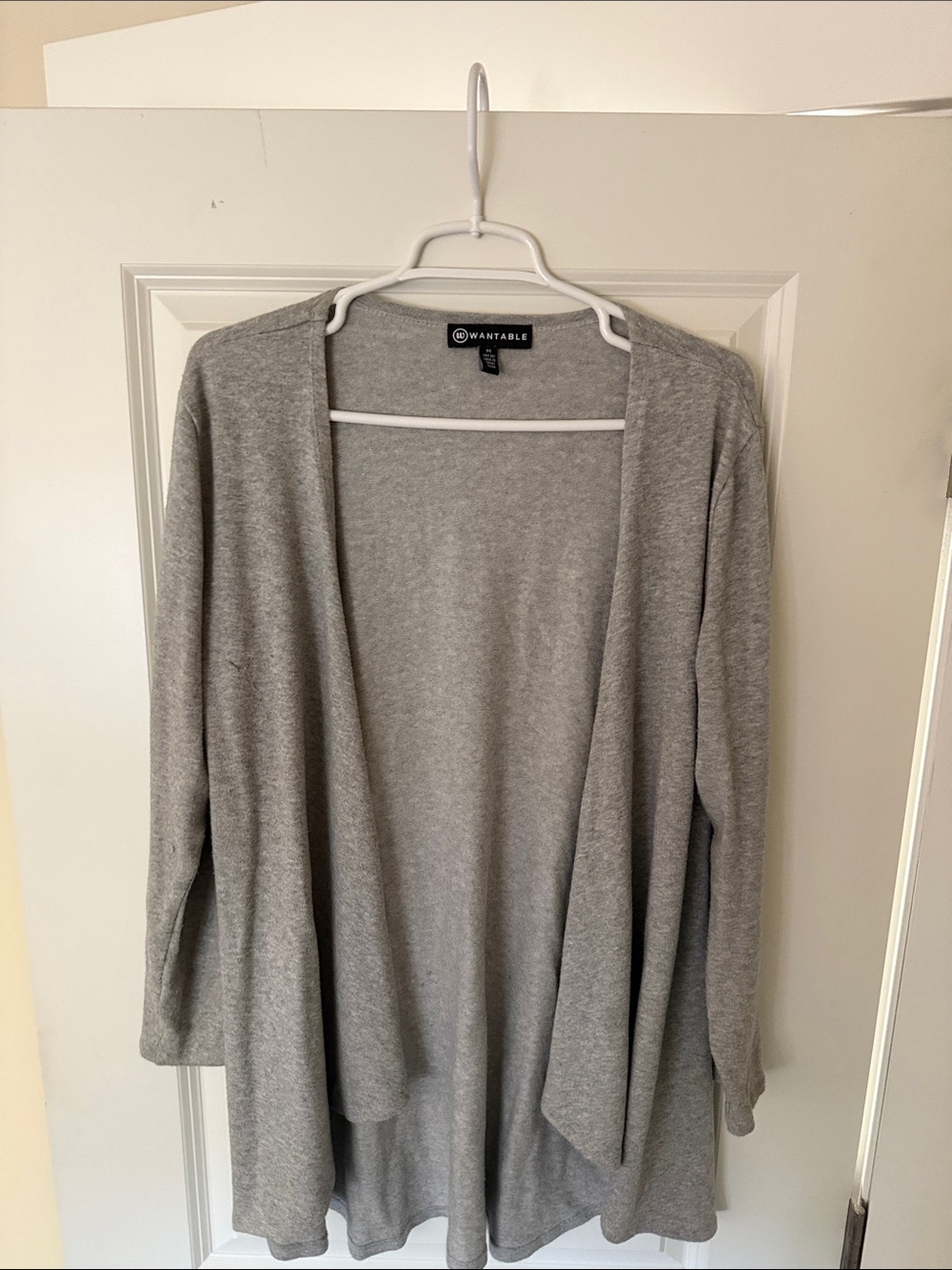 Women's Open-Front Cardigan Sweater - Light Gray